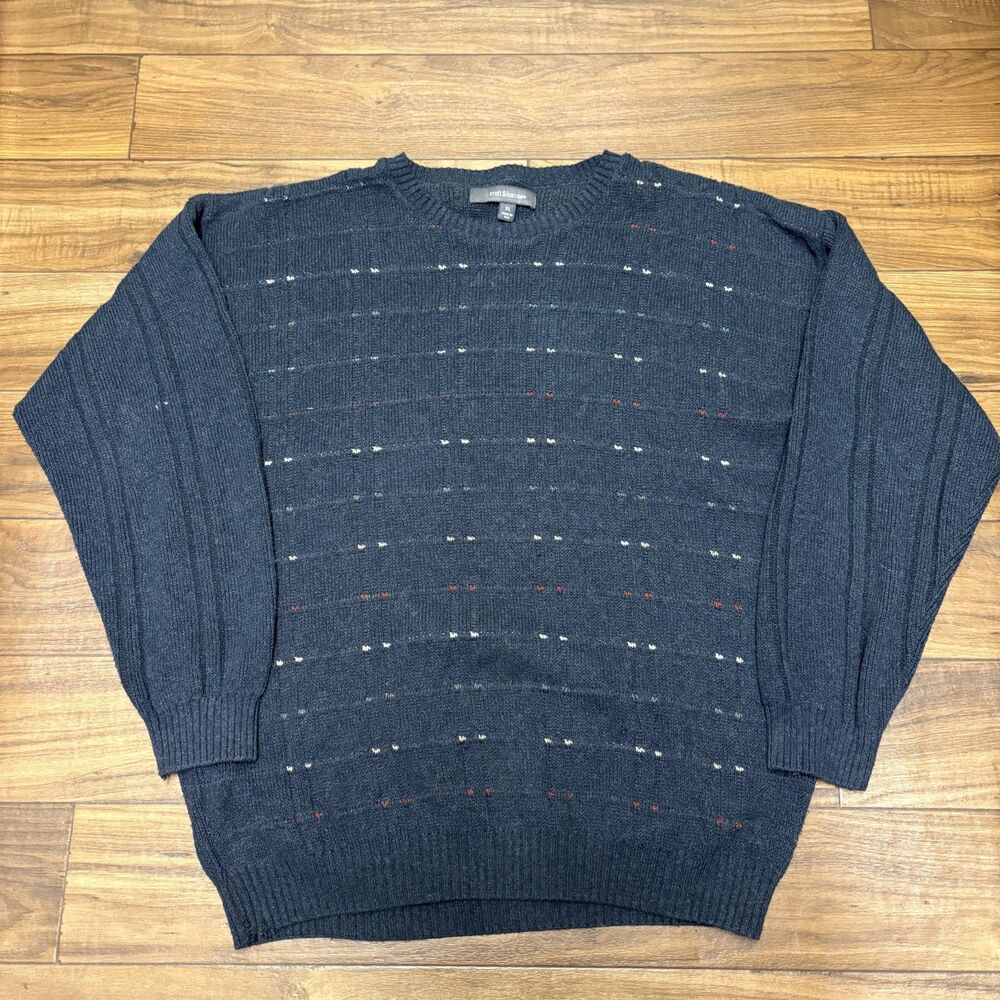 Vintage Croft and Barrow Geometric Mens Sweater Size XL Indie Grandpa